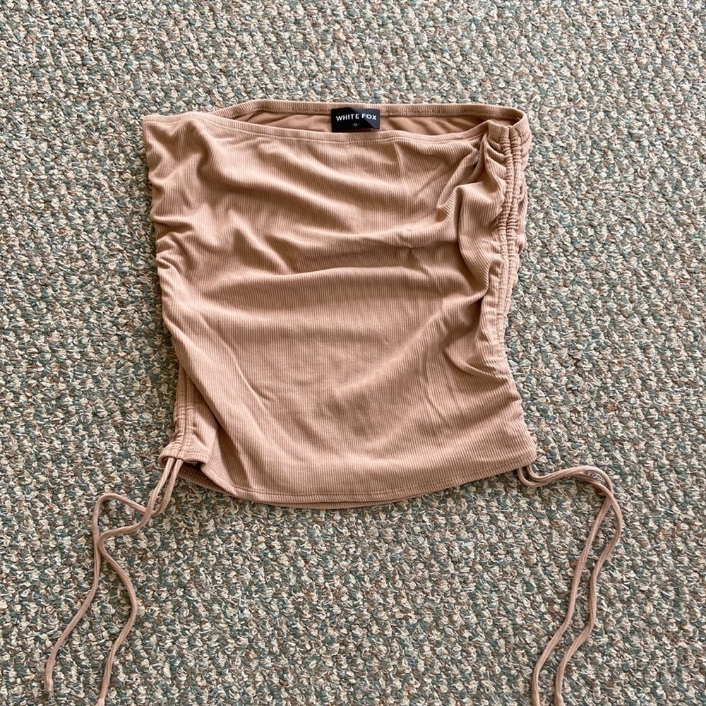White Fox Boutique camel tube top size XL